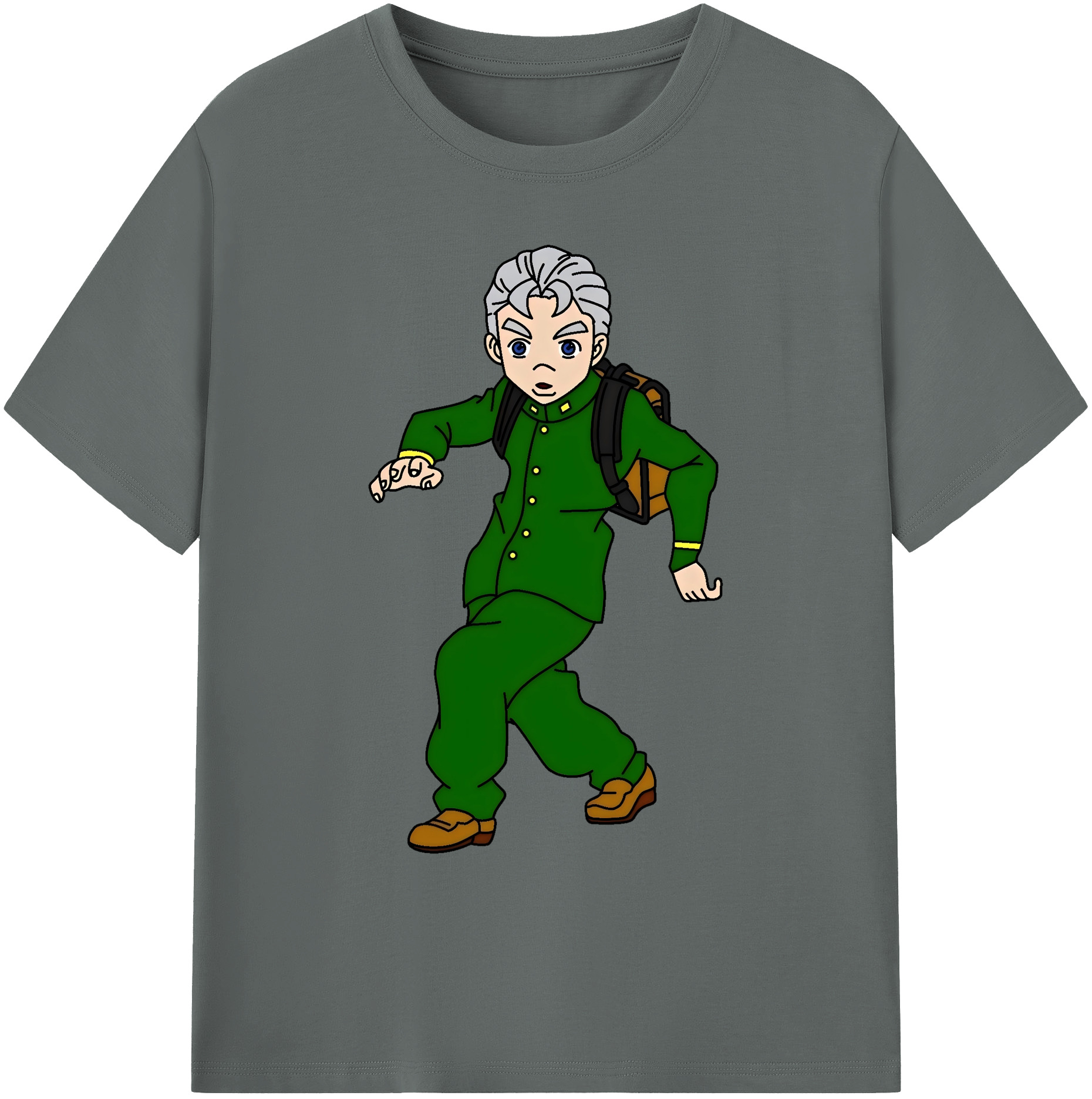 （画像用） ジョジョの奇妙な冒険 広瀨康一 JoJo's Bizarre Adventure Hirose Koichi 綿100％ メンズ半袖Tシャツ｜肌触りやわらか＆通気性